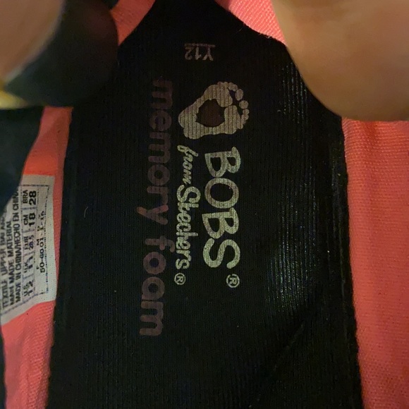 Sketchers bobs white black pink sparkles slip on shoes size 12 NEW - Picture 4 of 10